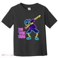 Retro Do the Dab Neon Skeleton Toddler T-Shirt thumb 0