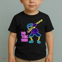 Retro Do the Dab Neon Skeleton Toddler T-Shirt thumb 2