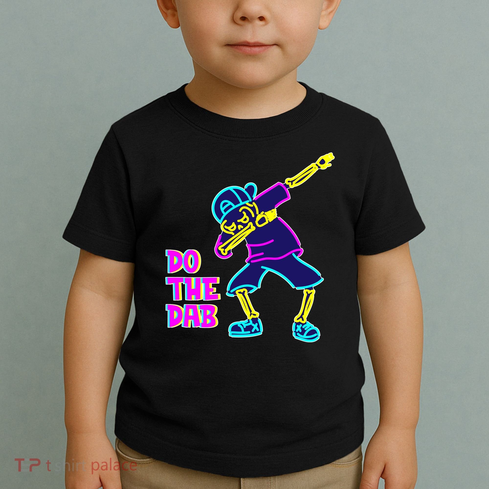 Retro Do the Dab Neon Skeleton Toddler T-Shirt