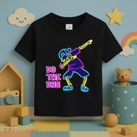 Retro Do the Dab Neon Skeleton Toddler T-Shirt thumb 3