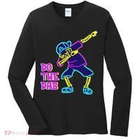 Retro Do the Dab Neon Skeleton Women's Long Sleeve Shirt thumb 0