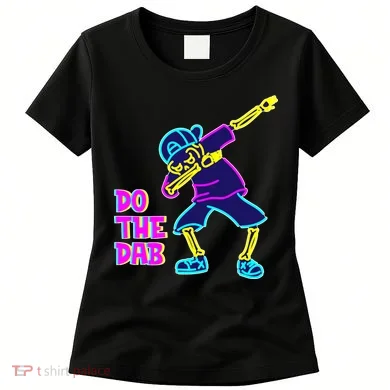 Retro Do the Dab Neon Skeleton Women's T-Shirt