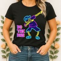 Retro Do the Dab Neon Skeleton Women's T-Shirt thumb 2