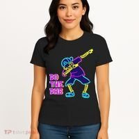 Retro Do the Dab Neon Skeleton Women's T-Shirt thumb 4