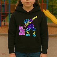 Retro Do the Dab Neon Skeleton Kids Hoodie thumb 3