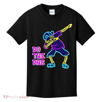 Retro Do the Dab Neon Skeleton Kids T-Shirt