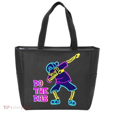 Retro Do the Dab Neon Skeleton Tote Bag