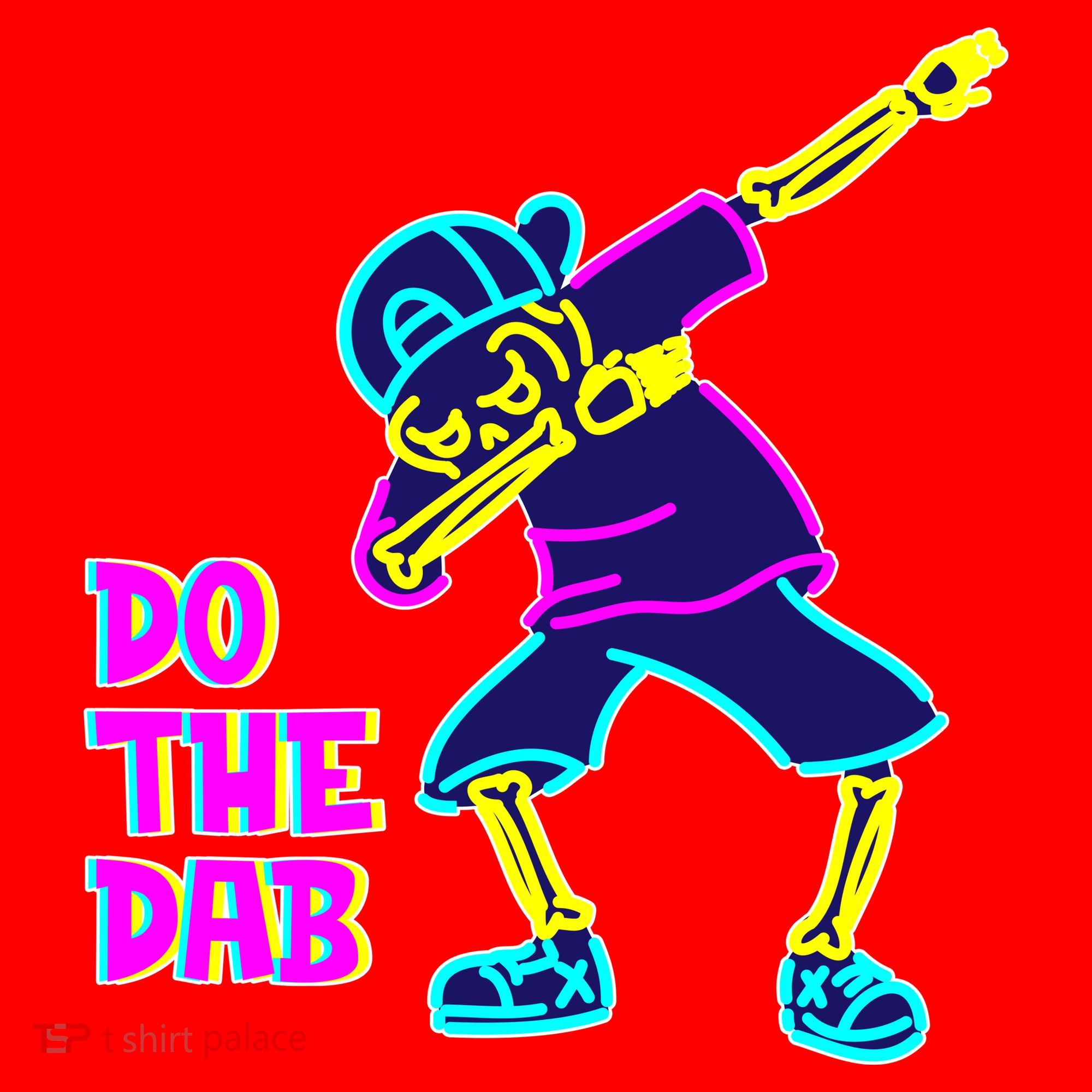 Retro Do the Dab Neon Skeleton Santa Hat