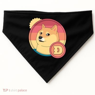 Retro DogeCoin USA-Made Doggie Bandana