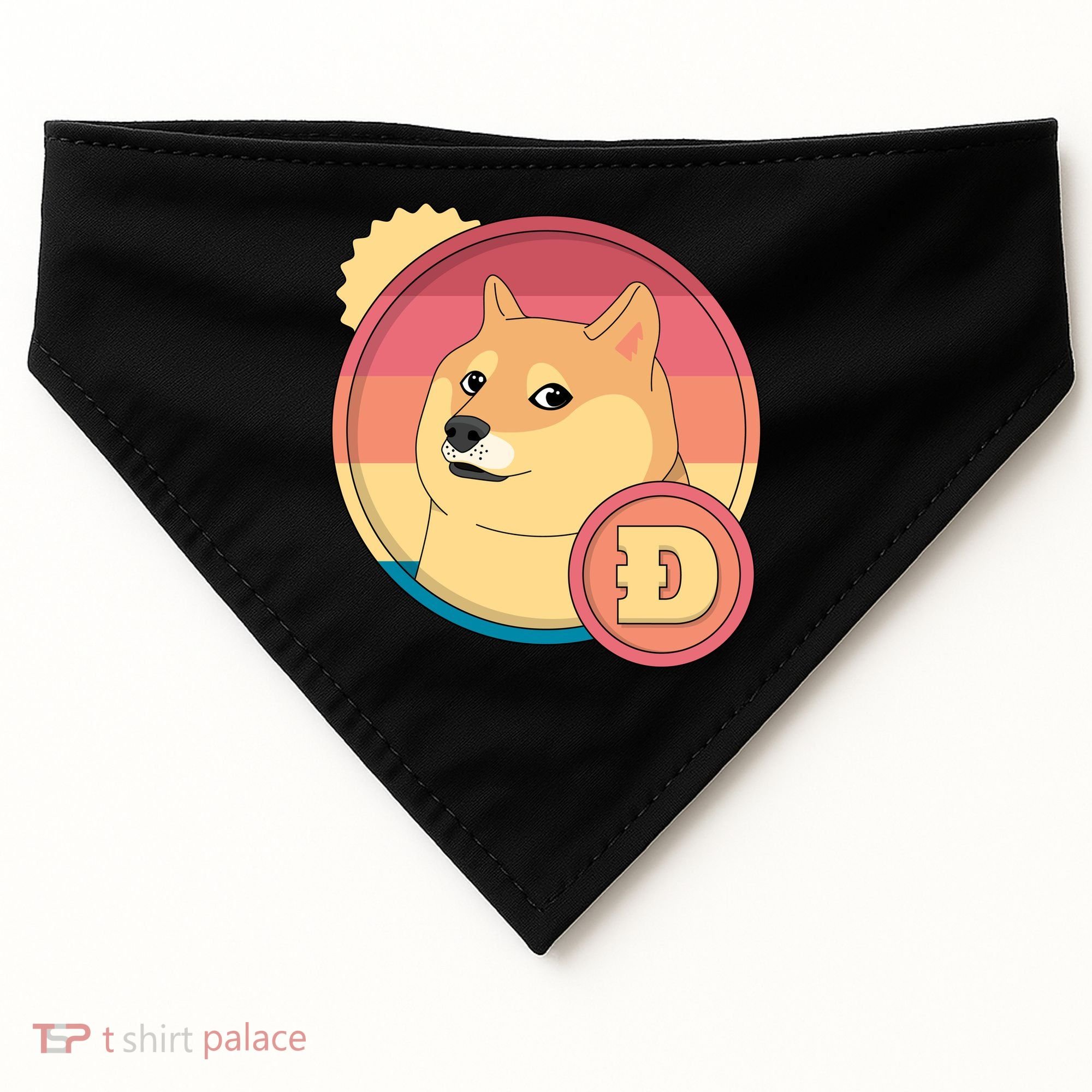 Retro DogeCoin USA-Made Doggie Bandana