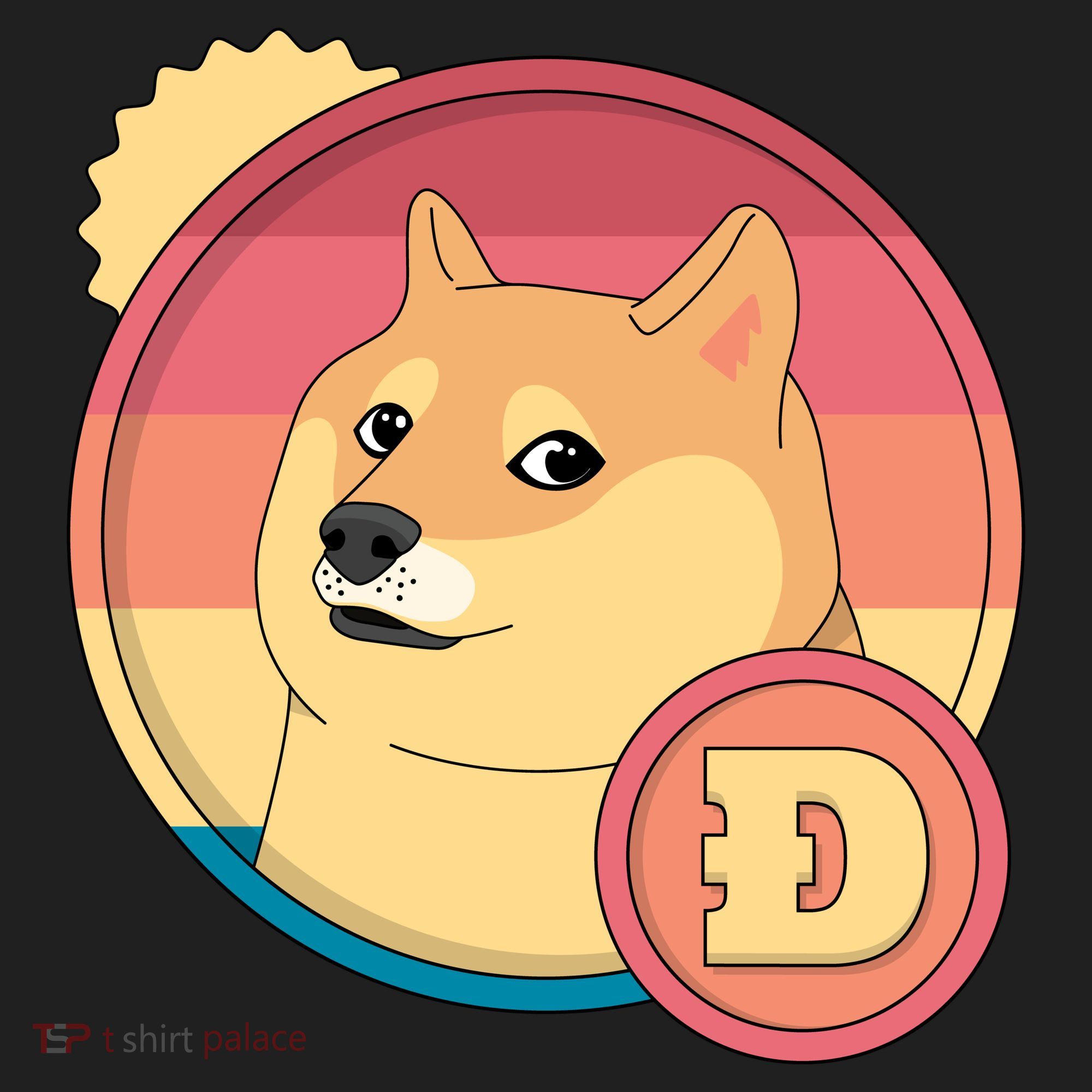 Retro DogeCoin Golf Towel