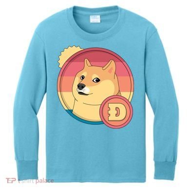 Retro DogeCoin Kids Long Sleeve Shirt