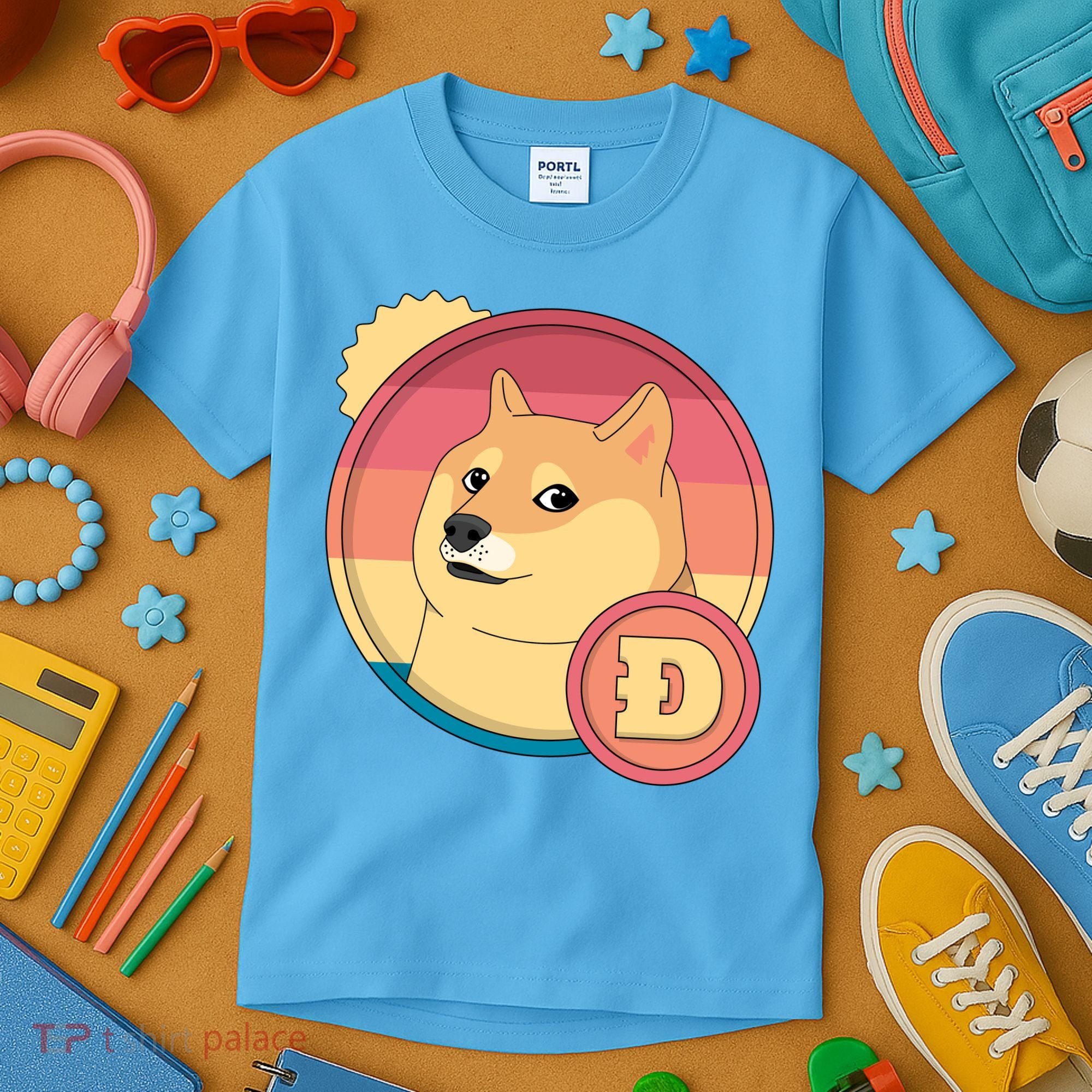 Retro DogeCoin Kids T-Shirt
