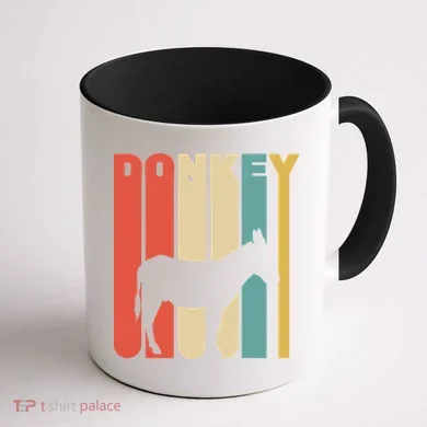 Retro Donkey Logo Coffee Mug back