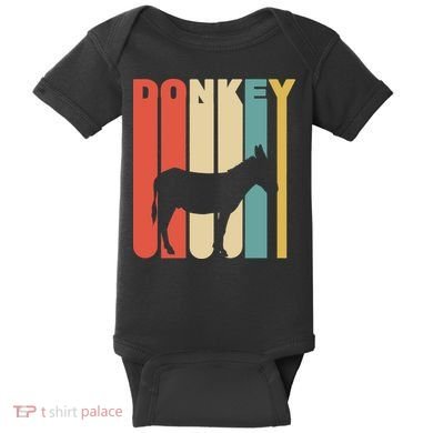 Retro Donkey Logo Baby Bodysuit