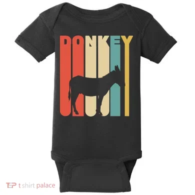 Retro Donkey Logo Baby Bodysuit