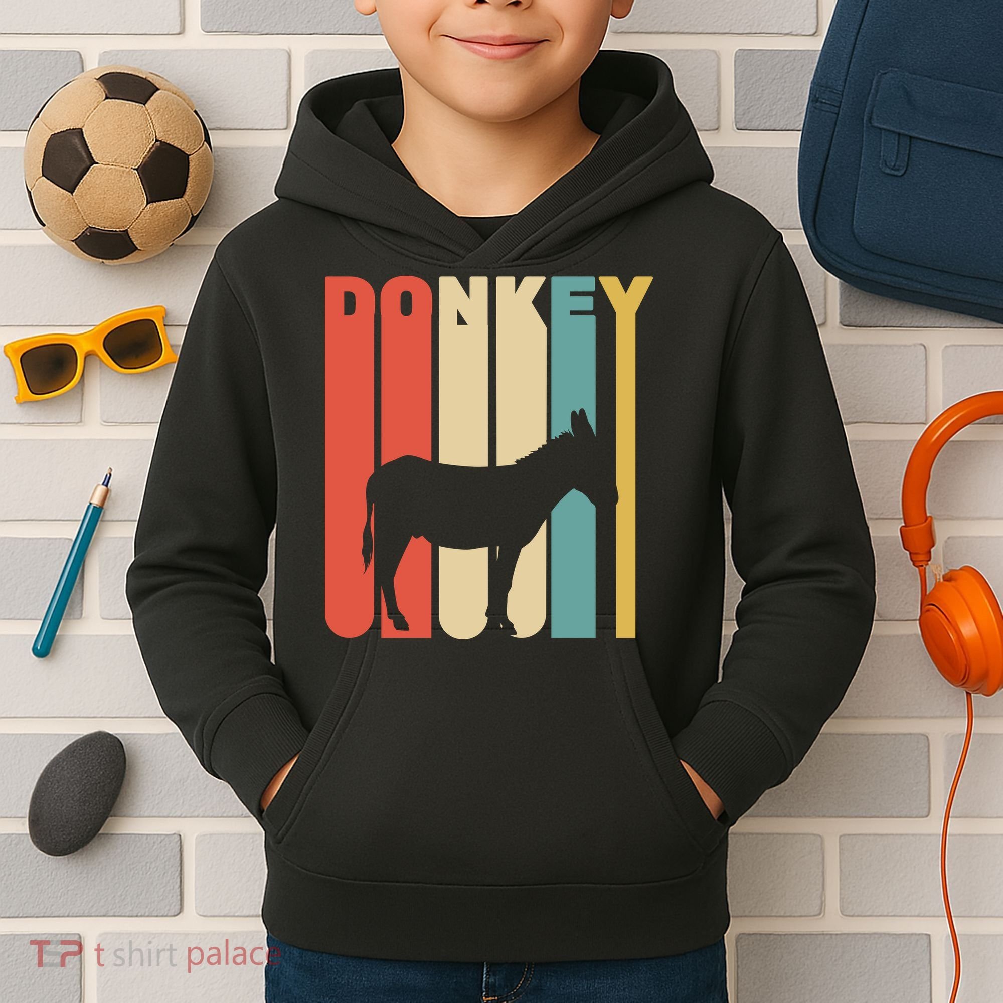Retro Donkey Logo Kids Hoodie