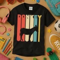 Retro Donkey Logo Kids T-Shirt thumb 3