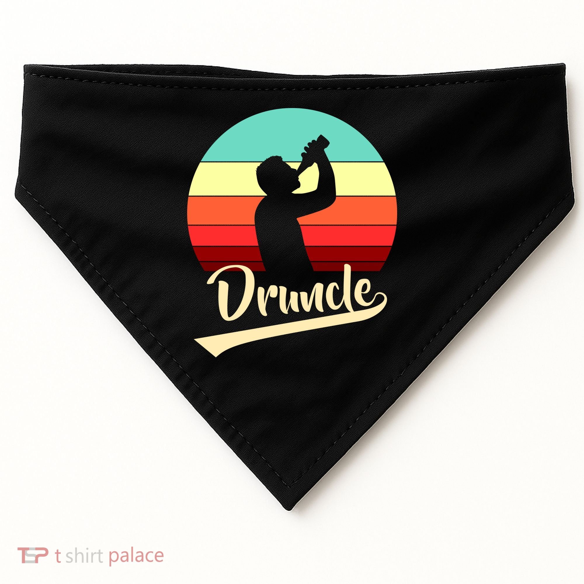 Retro Druncle Logo USA-Made Doggie Bandana