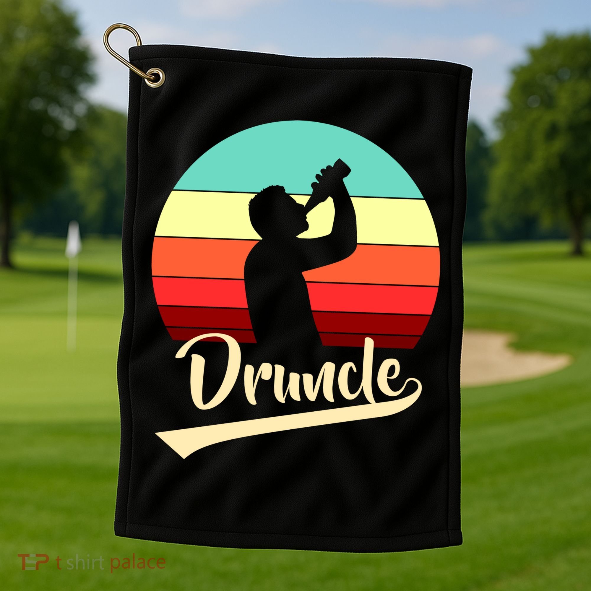 Retro Druncle Logo Golf Towel