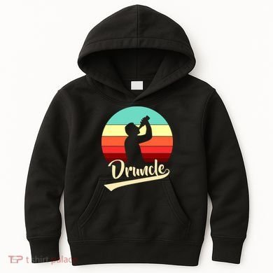 Retro Druncle Logo Kids Hoodie
