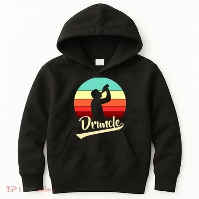 Retro Druncle Logo Kids Hoodie