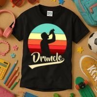 Retro Druncle Logo Kids T-Shirt thumb 3