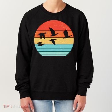 Retro Duck Hunting Sunset Women's Sweatshirt
