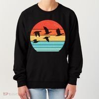 Retro Duck Hunting Sunset Women's Sweatshirt thumb 0
