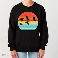 Retro Duck Hunting Sunset Women's Sweatshirt thumb 0
