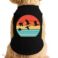 Retro Duck Hunting Sunset Doggie Tank thumb 0