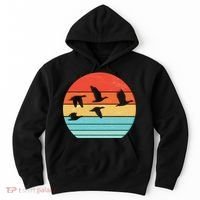 Retro Duck Hunting Sunset Hoodie thumb 0