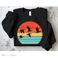 Retro Duck Hunting Sunset Sweatshirt thumb 2