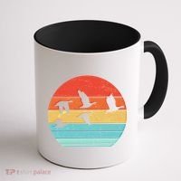 Retro Duck Hunting Sunset Coffee Mug thumb 1