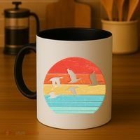Retro Duck Hunting Sunset Coffee Mug thumb 4