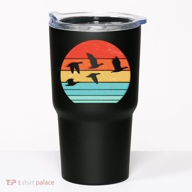Retro Duck Hunting Sunset Tumbler