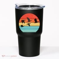 Retro Duck Hunting Sunset Tumbler thumb 0