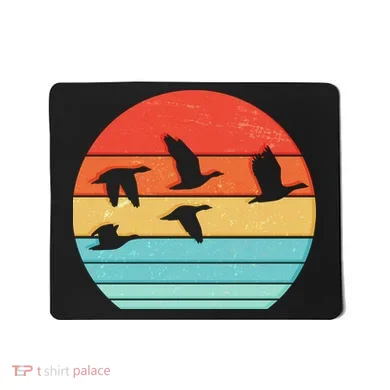 Retro Duck Hunting Sunset Mousepad