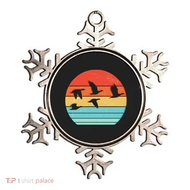 Retro Duck Hunting Sunset Ornament
