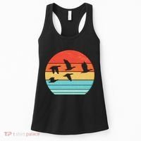 Retro Duck Hunting Sunset Women's Tank Top thumb 0