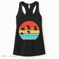 Retro Duck Hunting Sunset Women's Tank Top thumb 0