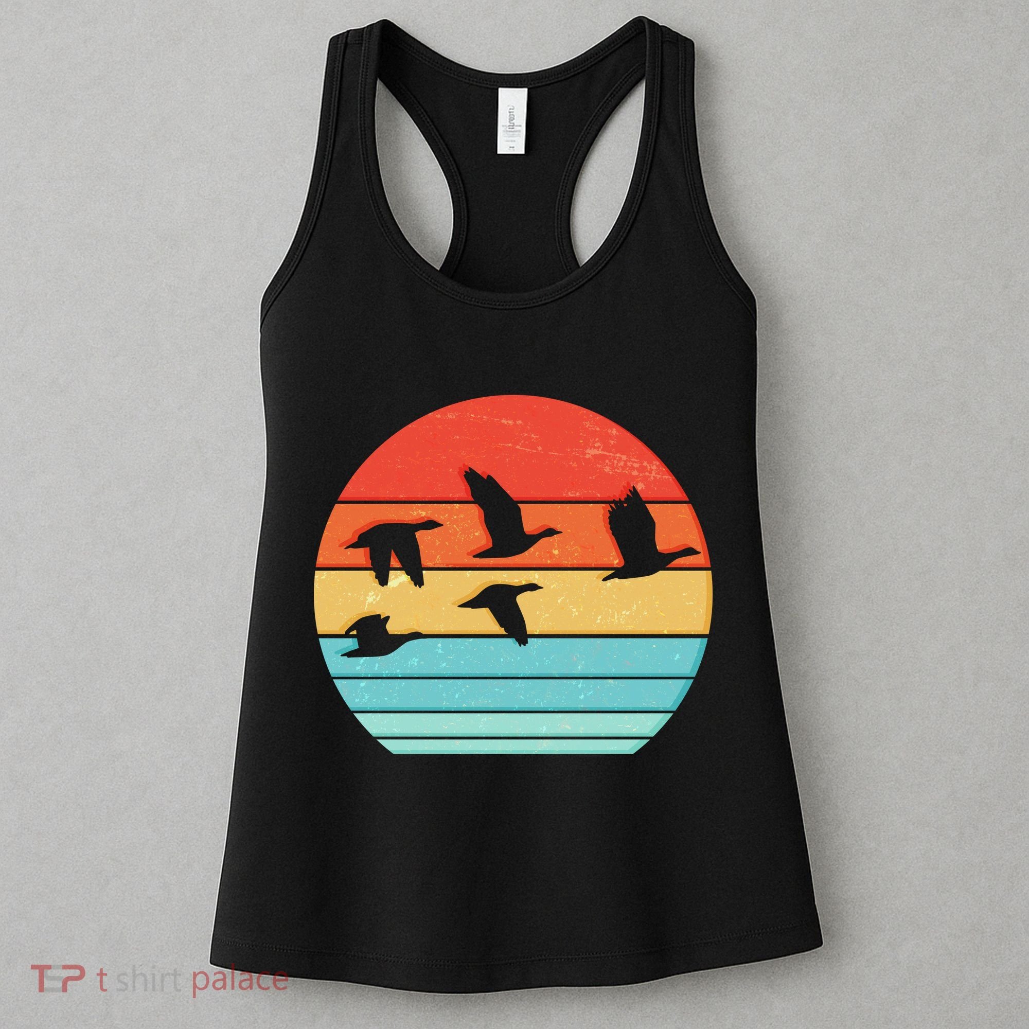 Retro Duck Hunting Sunset Women's Tank Top