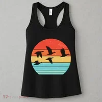 Retro Duck Hunting Sunset Women's Tank Top thumb 3
