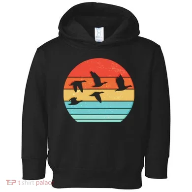 Retro Duck Hunting Sunset Toddler Hoodie