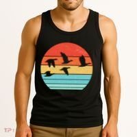 Retro Duck Hunting Sunset Tank Top thumb 3