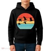 Retro Duck Hunting Sunset Kids Hoodie thumb 4