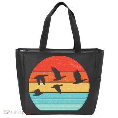 Retro Duck Hunting Sunset Tote Bag