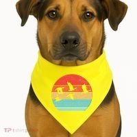 Retro Duck Hunting Sunset USA-Made Doggie Bandana thumb 1