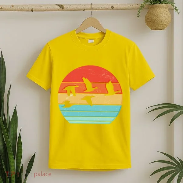 Retro Duck Hunting Sunset T-Shirt