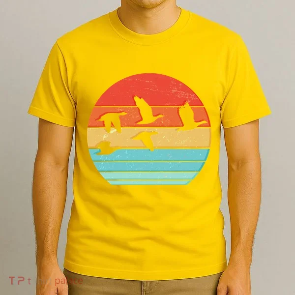 Retro Duck Hunting Sunset T-Shirt